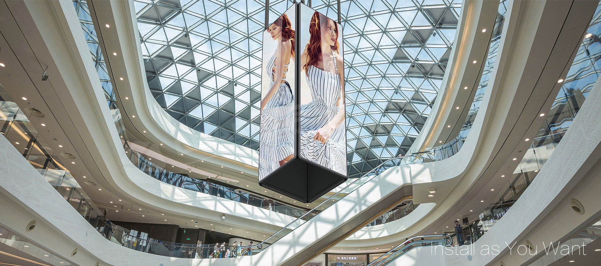 LED poster for high end shopping mall